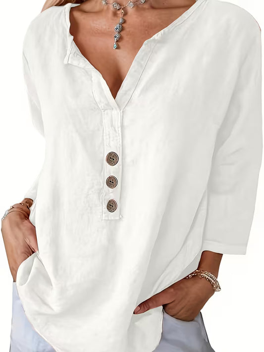ELISA - Camicia Donna Collo a V